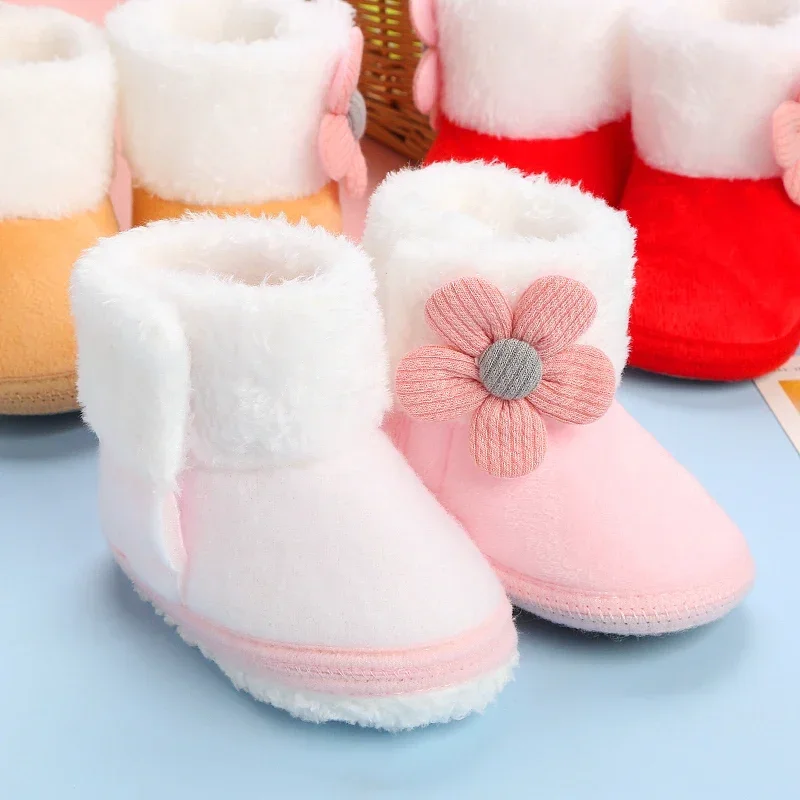 New Fashion Comfortable Shoes Newborn Baby Girls Boys Soft Booties Solid Pompom Snow Boots Infant Toddler Newborn Warming Shoes - Image 9