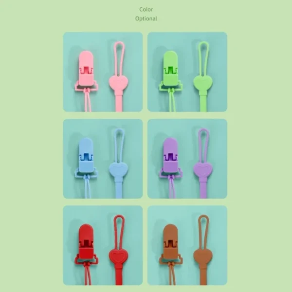 Silicone Chain Fastened Strap for Baby Pacifier Teething Clip Newborn Teether Chain Nipple Holder Nursing Accessories - Image 3
