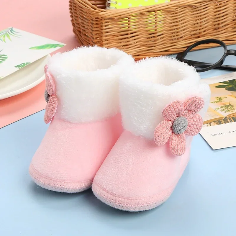 New Fashion Comfortable Shoes Newborn Baby Girls Boys Soft Booties Solid Pompom Snow Boots Infant Toddler Newborn Warming Shoes - Image 5