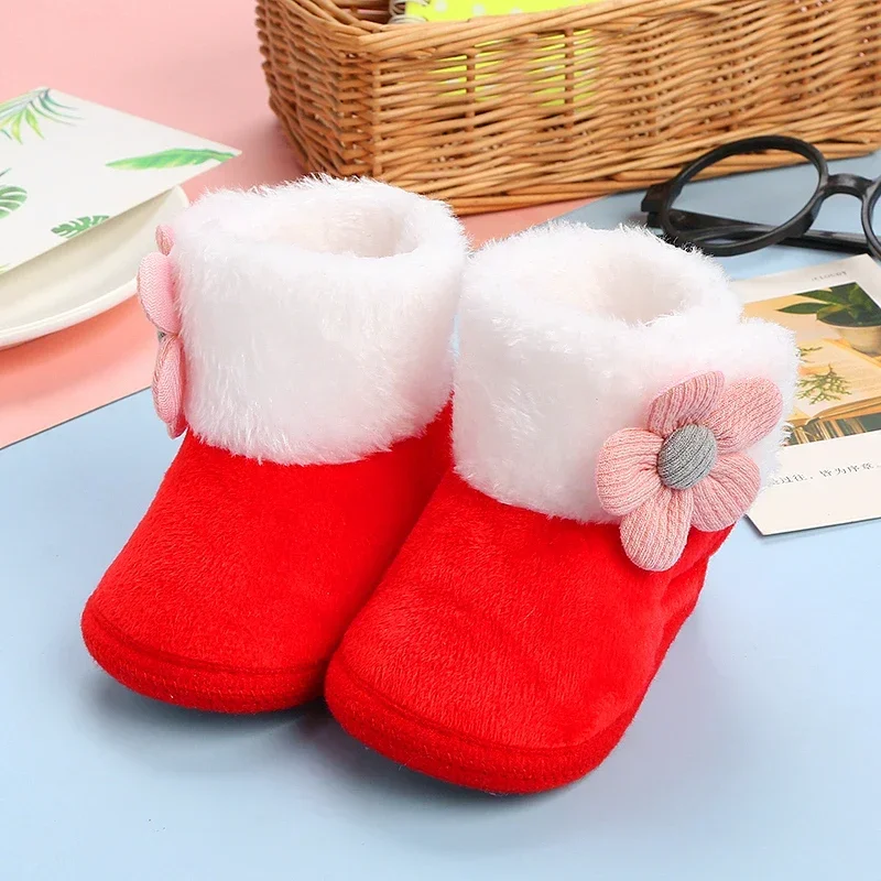 New Fashion Comfortable Shoes Newborn Baby Girls Boys Soft Booties Solid Pompom Snow Boots Infant Toddler Newborn Warming Shoes - Image 7