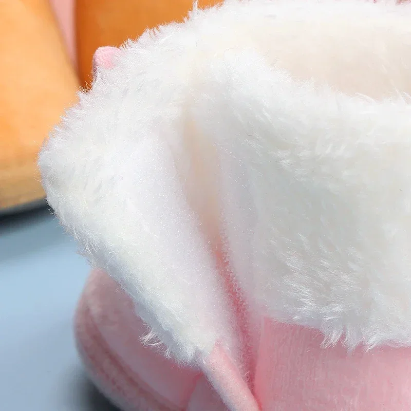 New Fashion Comfortable Shoes Newborn Baby Girls Boys Soft Booties Solid Pompom Snow Boots Infant Toddler Newborn Warming Shoes - Image 10