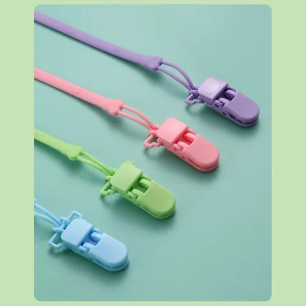 Silicone Chain Fastened Strap for Baby Pacifier Teething Clip Newborn Teether Chain Nipple Holder Nursing Accessories - Image 4